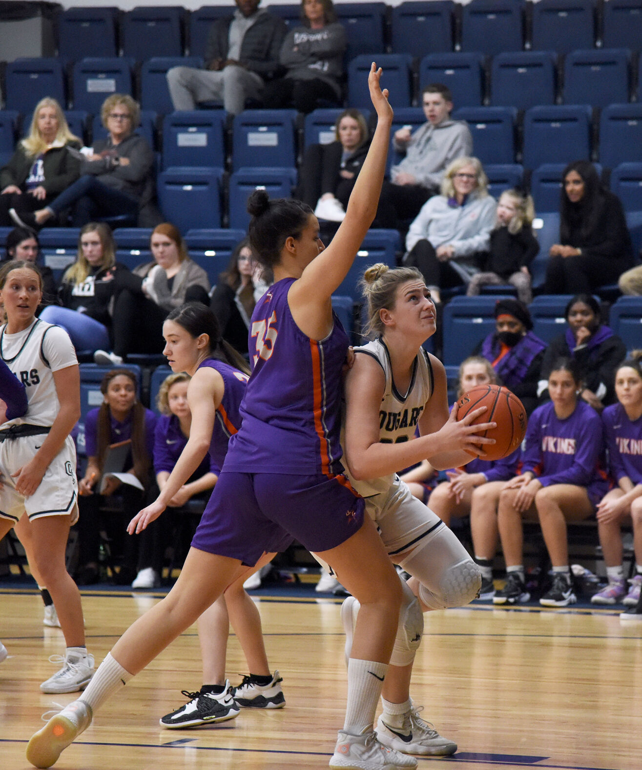 Clare Shetley goes for a layup